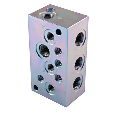 40L 80L 120L de flujo válvula hidráulica de manifold bloque de aluminio fundido válvula de acero de hierro